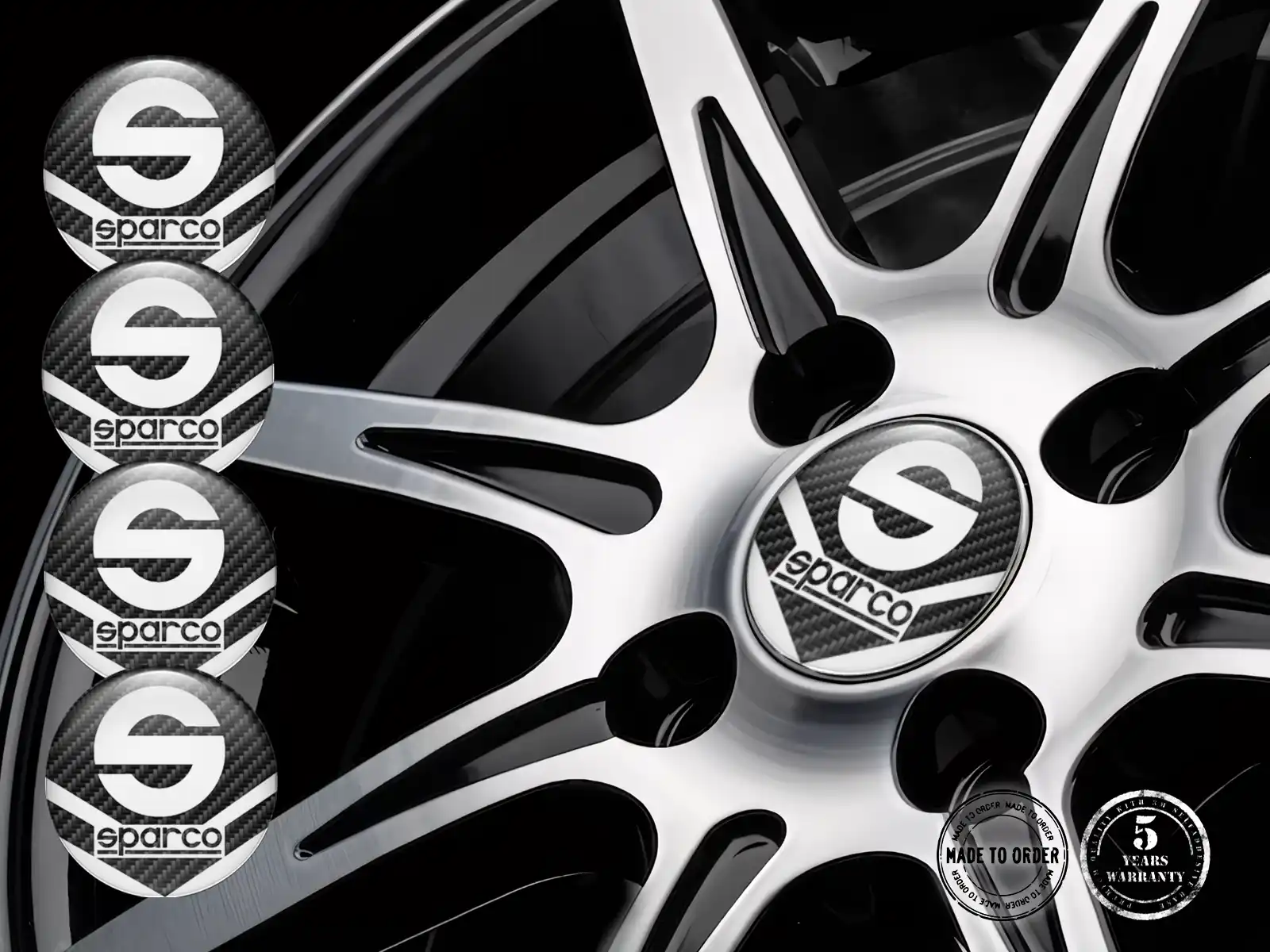 Sparco Dome Sticker Ausgabe Hochwertige Auto-Labels